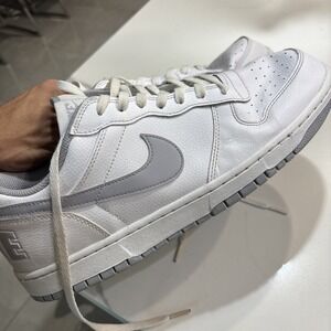 Size 14 - Nike Big Low White Wolf Grey